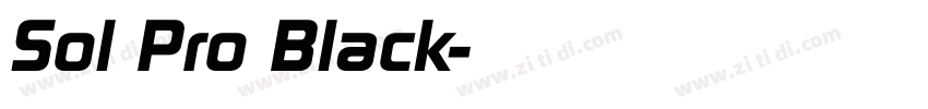 Sol Pro Black字体转换 Sol Pro Black字体转换